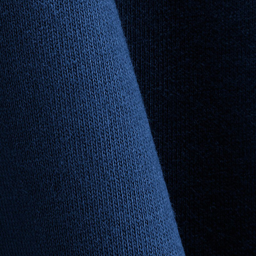 藏蓝色纯棉文化衫面料细节