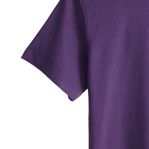 紫色纯棉文化衫袖口