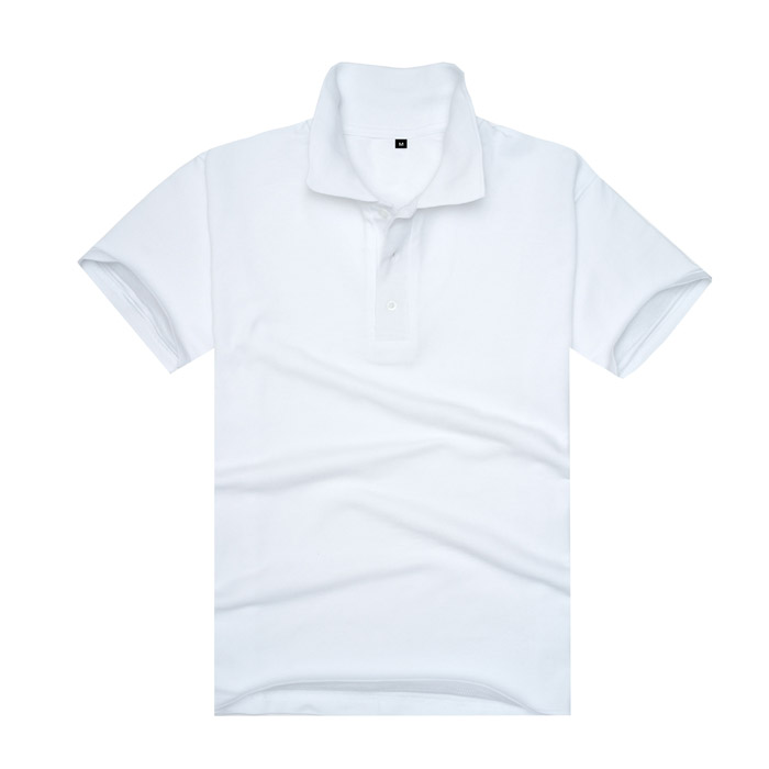 220gCVC白色短袖polo衫图片