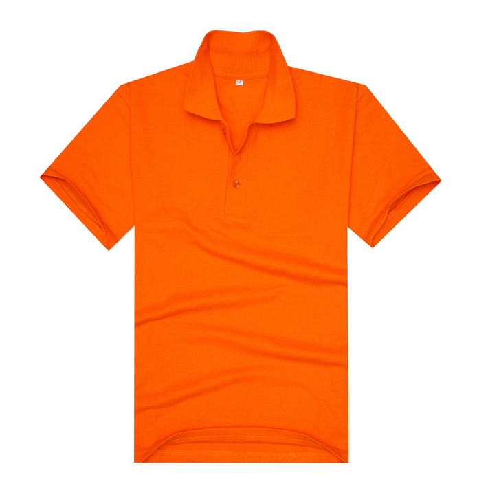 橘色短袖polo衫图片