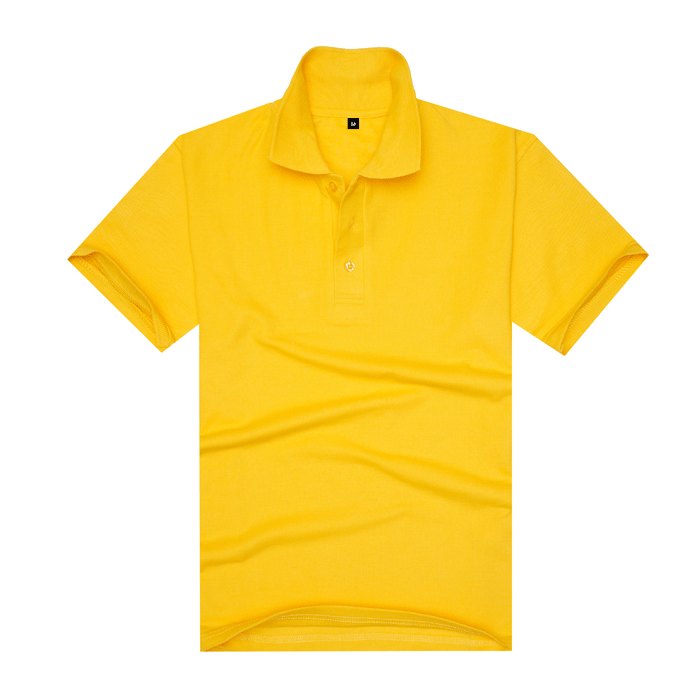 新款220gCVC黄色短袖polo衫