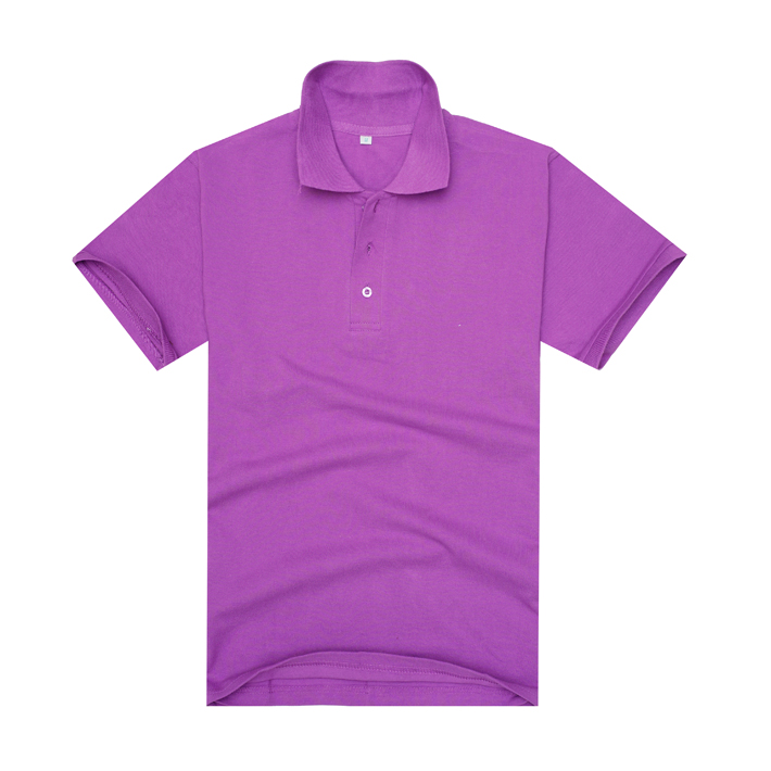 高品质紫色纯棉polo衫