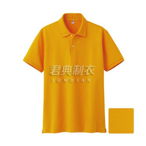 橘色翻领T恤衫