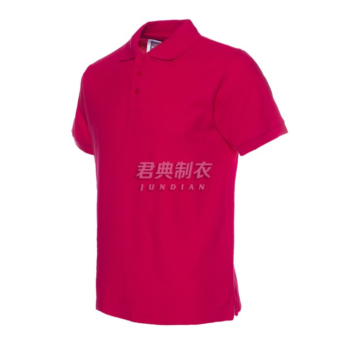 桃红色短袖polo衫2