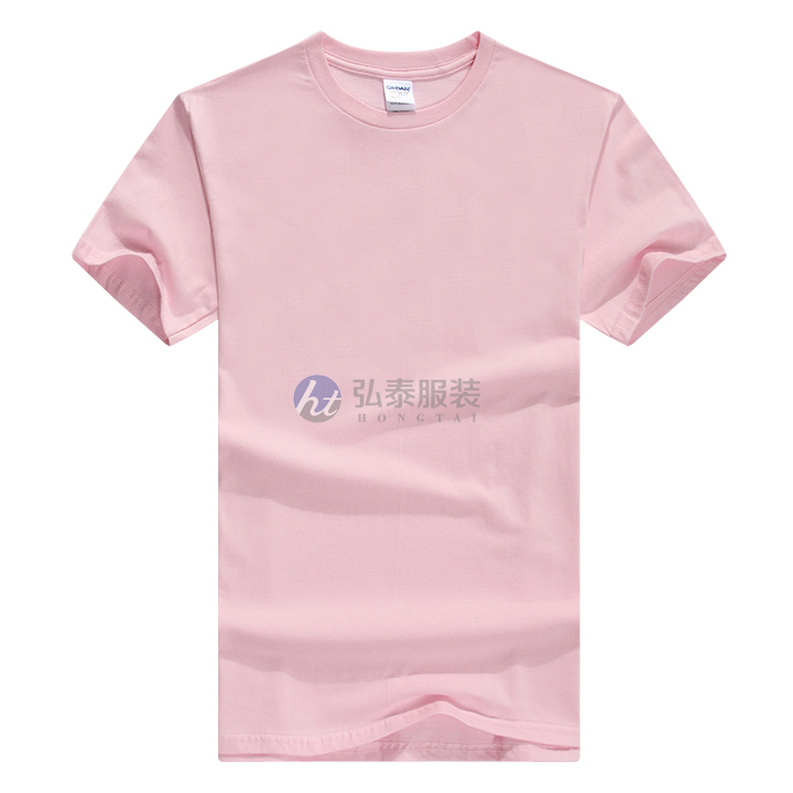 粉色精梳棉文化衫