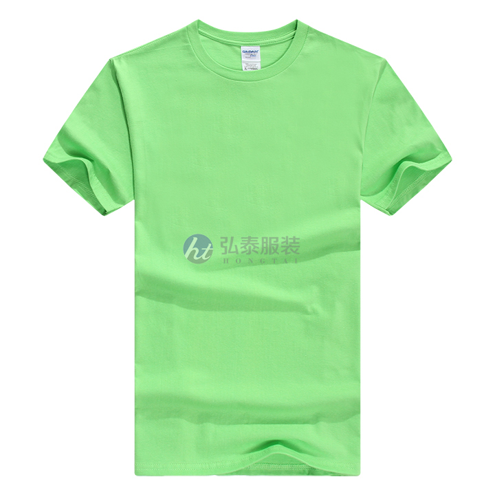 果绿色精梳棉文化衫