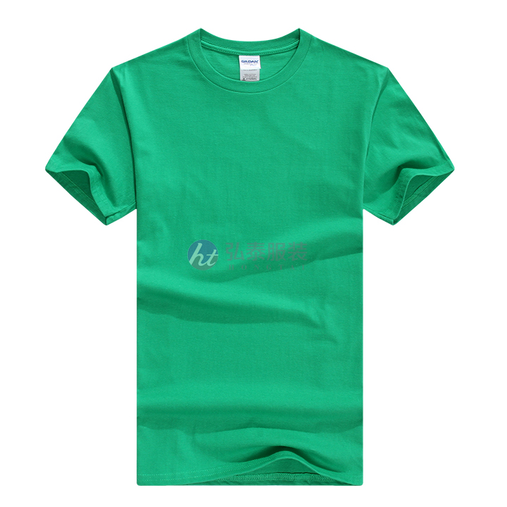 180g草绿色纯棉广告文化衫