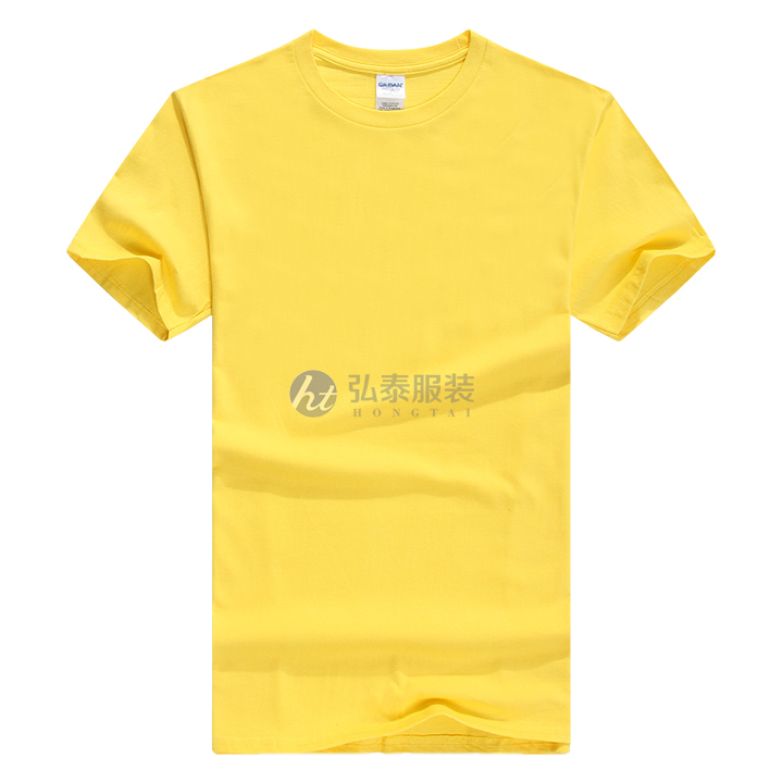 180g大黄色纯棉广告文化衫