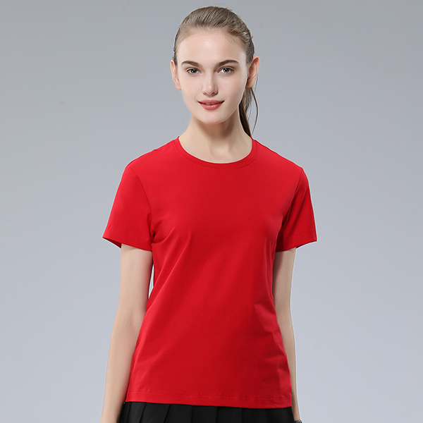 红色T恤,纯棉红色T恤,中国红经典纯棉T恤