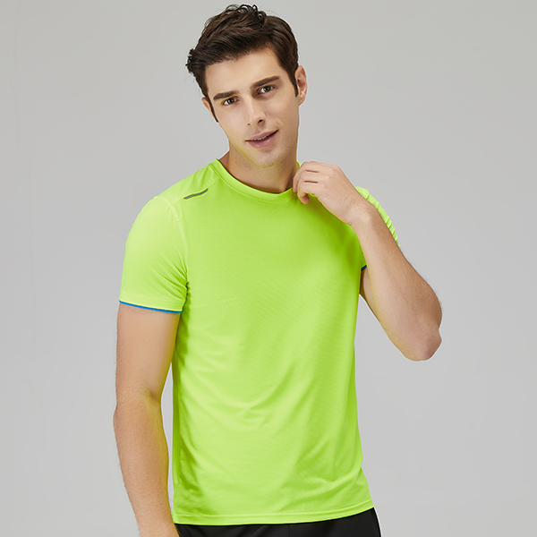 荧光绿T恤,定制荧光绿速干T恤,马拉松荧光绿T恤定制