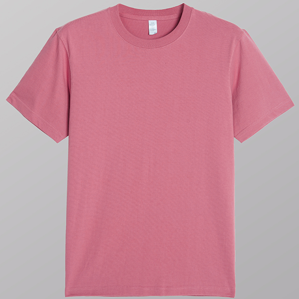 暗粉色纯棉重磅T恤